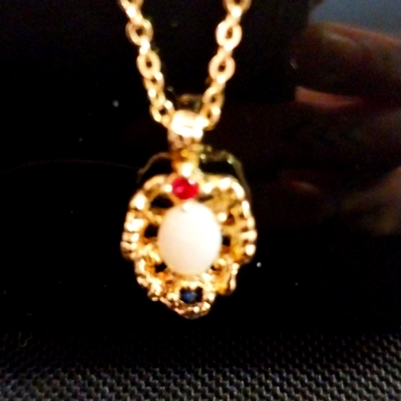 VINTAGE 14k GOLD CHAIN VAN DORAN VINTAGE PRECIOUS STONE GOLD necklace - Picture 3 of 7